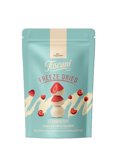 Toscanı Freeze Dondurulmus Çılek Beyaz