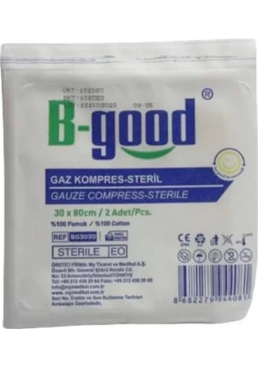 B-Good Steril Göz Kompres 30 x 80 CM 10'lu