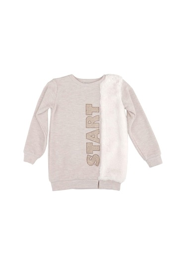 Best Kids Kız Çocuk Peluş Detaylı Baskılı Sweatshırt 001