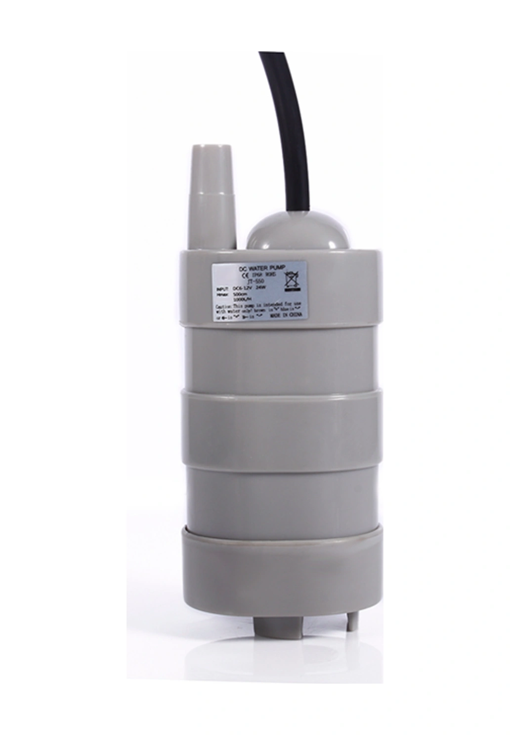 Mufunye 12v Dc 1000l/h Mikro Daldırma Pompa, 5m Su Yüksekliği, Seramik Mil, 1.5m Siyah Teli - Bahçe Fıskiyesi, Sulama