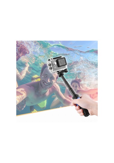 Reedark Mini Tripod Ve Selfie Stick 2'li 1, Su Geçirmez Kılıflı Spor Kameralar İçin, Beyaz - Taşınabilir Ve Hafif