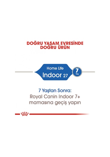 Royal Canin Indoor 27 Evde Yaşayan Yetişkin Kedi Maması 2 KG