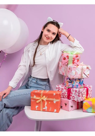 Riota Hediyelik Ambalaj Kağıdı Öpücükler 0,7x1 M 2 Adet 219442977