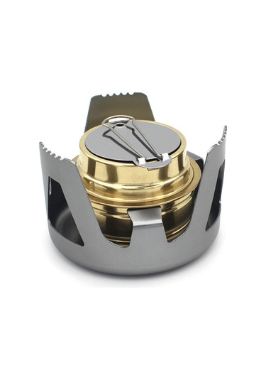 Mufunye Bakır Alaşımlı Taşınabilir Mini Ultra Hafif Ruh Brülörü Alkol Ocakları Açık Hava Kamp Yürüyüş Ocakları Fırın Çok Renkli