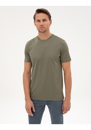 Pierre Cardin Erkek Haki Tişört Basic 50320102-vr027 Haki