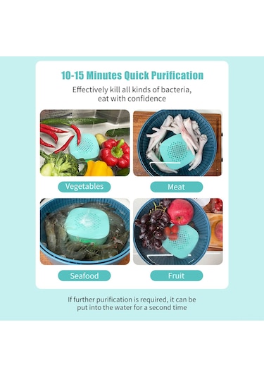 Yunboo Ev Çekirdekli Kuru Meyve Sebze Temizleyici 4400mah: Pestisit Ve Mikrop Temizleyici, Otomatik Suyta Daldırılabilir, Beyaz