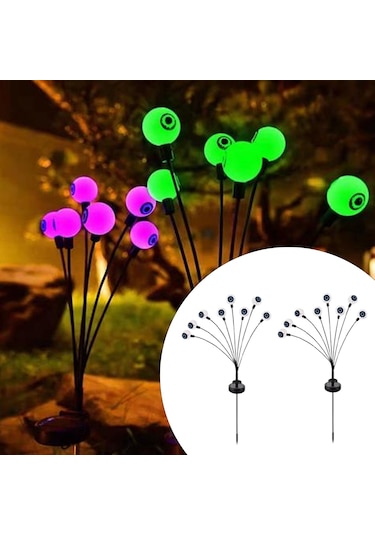 Suntek 2 Adet Güneş Enerjili Göz Küresi Kırmızı