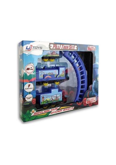 Uj Toys Pilli Raylı Vagonlu Oyuncak Tren Seti Uj6101