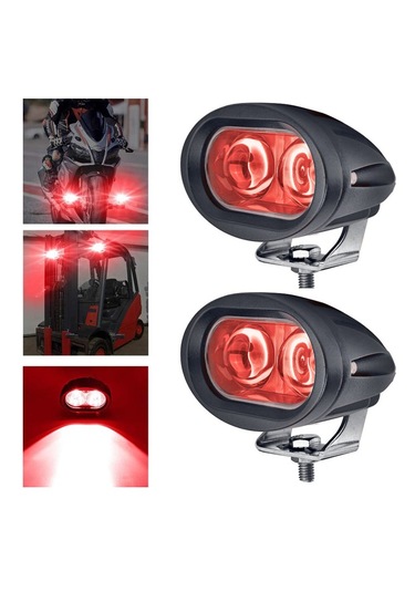 Motosiklet Forklift Atv Uyarı İz Lambası Mercekli Kırmızı Işık