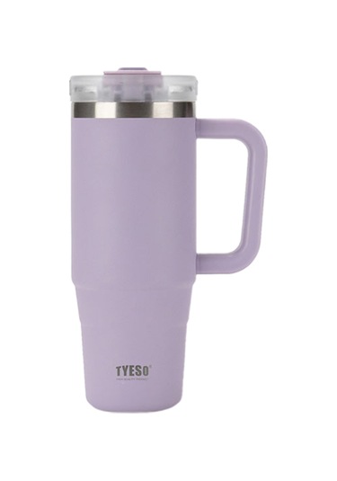 Tyeso Qq Termos Sızdırmaz Pipetli Çift Duvarlı Vakumlu 900ml TS-8866MR Mor