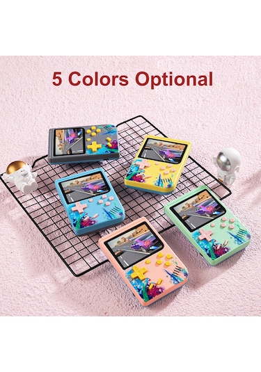 Vkemall G50 El Tipi Oyun Konsolu 3.0 İnç Renkli Ekran 500 Eski Oyun Av Bağlantısı Yeşil Kolleksiyel Oyun Desteği