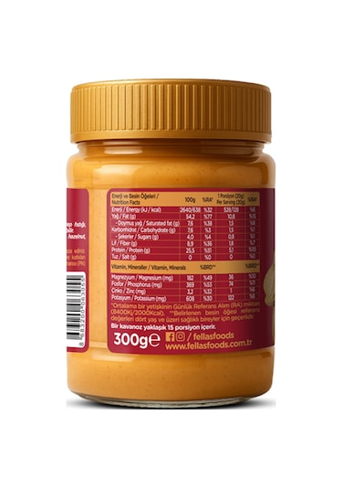 Fellas %100 Fıstık Ezmesi 300 G x 2