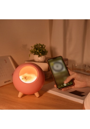 Yifomall Evcil Hayvan Evli Desenli Usb Şarjlı Yatak Odası Lambası - Doğal Işık Simülasyonu, Göz Koruyucu, Sürekli Parlaklık Ayarlama, Yeşil Yeşil