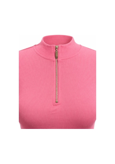 Mixray 4177 Kadın Kısa Body Bluz Pembe