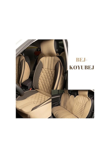 Volkswagen Golf 4 Lüks Oto Koltuk Minderi Ön Arka 5'li Takım Bej Koyu Bej Fs