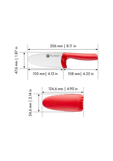 ZWİLLİNG Twinny Şef Bıçağı 10 Cm Kırmızı