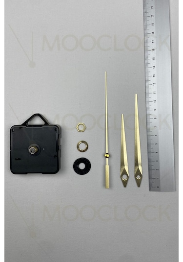 Saat Mekanizması, Akar Sessiz Duvar Saati Mekanizması, 14 Mm Şaft Askılı Kısa Gold