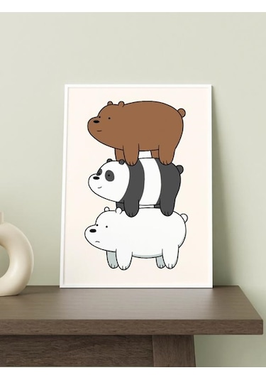 We Bare Bears Tasarımlı 24*33 cm 350 gr. Kuşe Kağıt Poster PYTKP