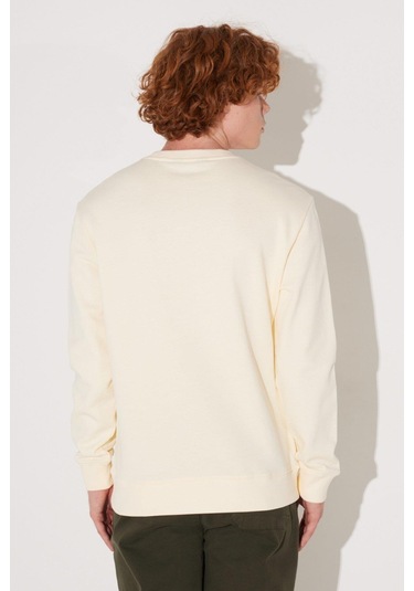 Bisiklet Yaka Sweatshirt Ekru