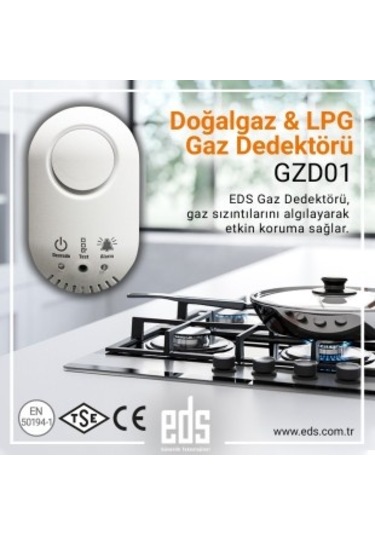 GZD01 DOĞALGAZ VE LPG DEDEKTÖRÜ (12V)  - İGDAŞ ve GAZMER ONAYLI