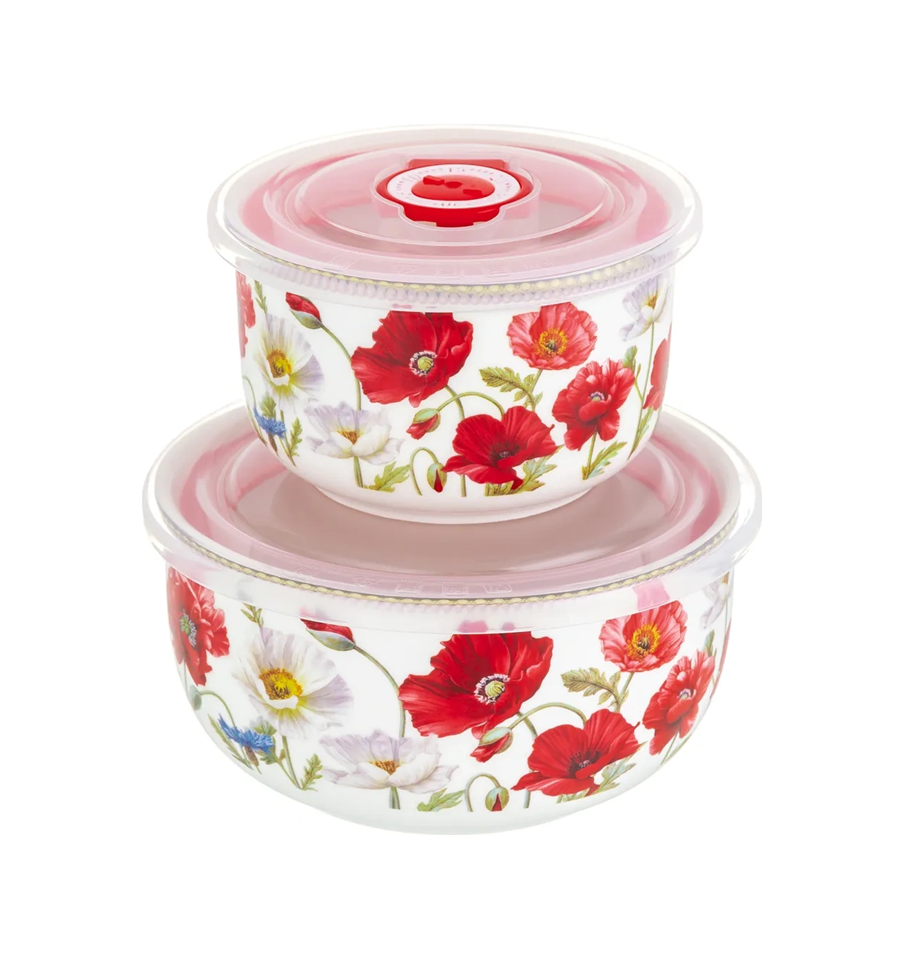 Elan Gallery Kapaklı Salata Kasesi "maki" 2 Adet, 560 Ml Ve 260 Ml 45765700 Beyaz