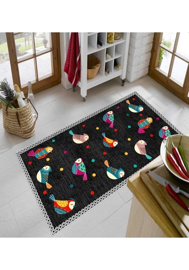 West Home Dijital Baskılı Yıkanabilir Kaymaz Taban Mutfak Halısı Wh 372 Multy