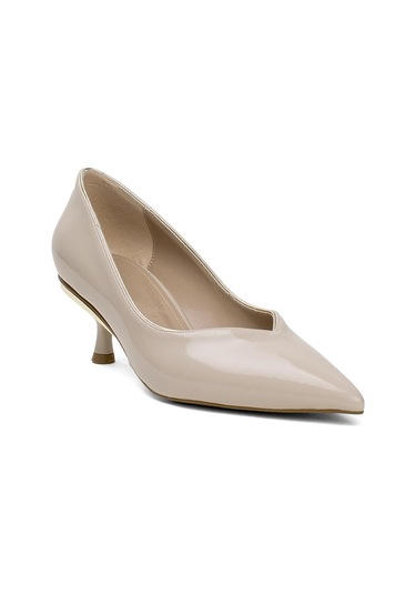 Miss Park Moda Pm207 K0552 Kadın Klasik Topuklu Ayakkabı Bej-bej Bej