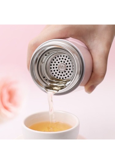 Fanjane Hatırlatıcı İçme Akıllı Termos Kupası White Pembe