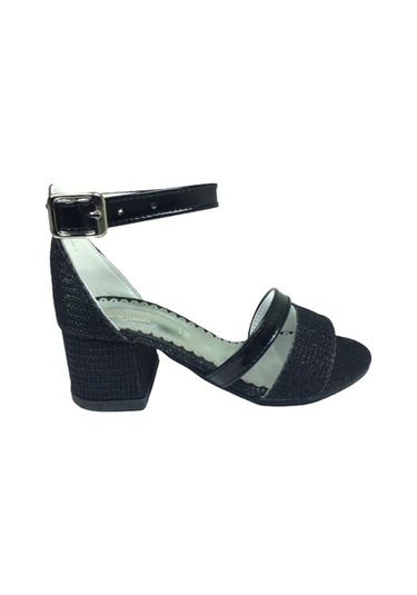 Ortopedikal 1506 (Plm) Kız Çocuk Abiye Simli Topuklu Ayakkabı (538186286) Siyah