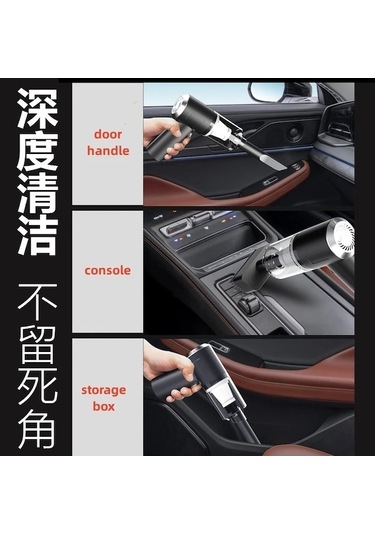 : Flybuy Kablosuz Süpürge: Güçlü 3'ü 1'de Ofis, Ev, Araba Temizliği. Black-120000pa