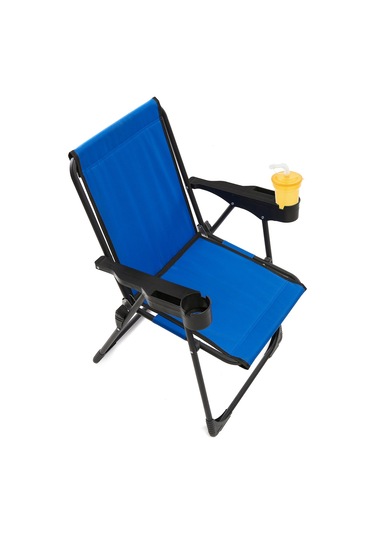Silva Kamp Sandalyesi Bardaklıklı - Mavi