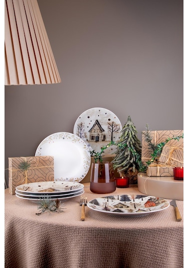 Kütahya Porselen Nostalgia 6 Kişilik Pasta Takımı