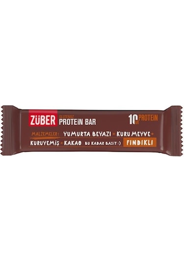 Züber Fındıklı Protein Barı 12 x 35 G