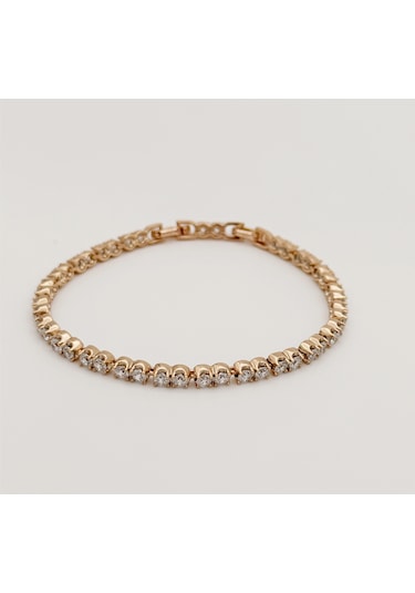 18k Rose Gold Plated Su Yolu Bileklik Gold