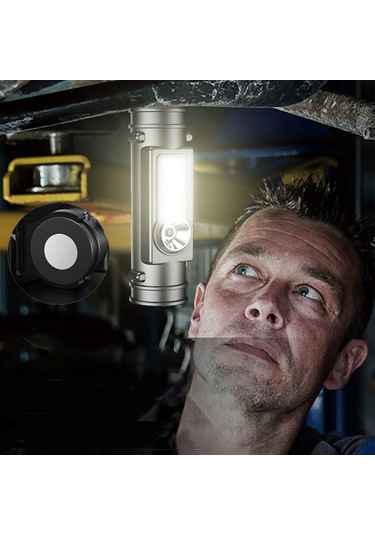 Monyee 4'lü Paket Led Şapka Feneri - Çift Işık Modu, 180 Döner, Su Geçirmez, Dahili Batarya Siyah