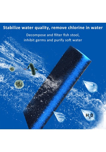 Xiyyadms Akvaryum Filtre Süngeri 2'li Set - 30x25x2cm, Su Arıtma Ve Koku Giderme İçin Yüksek Performans