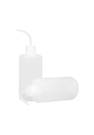 Samdoo 2 Adet 500ml Plastik Yıkama Sulukları - Tattoo Temizliği, Bitki Sulama, Laboratuvar Gereçleri İçin Eğik Burunlu, Ölçümlü, Dayanıklı