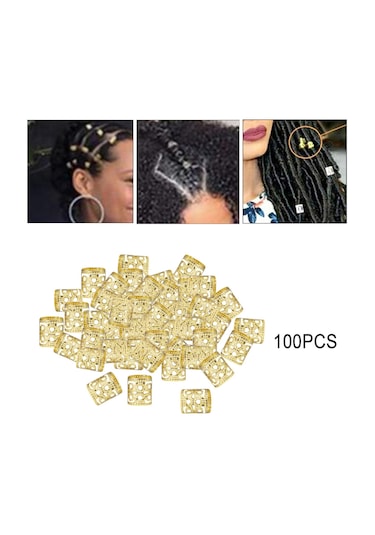 Suntek Örgü Saç Için 100 Adet Kirli Uzatma Tokaları Takı Altın