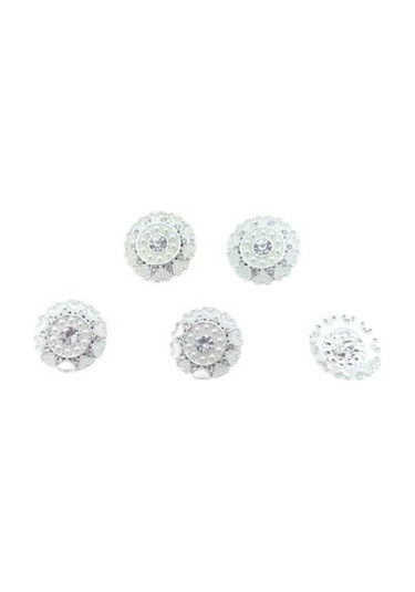 Pazly Yedek Yapay Homyl Elmas Düğmeler Dekoratif Çiçek Adet 5 Ca