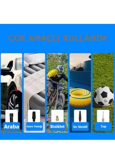 4000 Mah 150 Psı Akülü Şarjlı Araç Lastiği Motosiklet Lastiği Hava Pompası