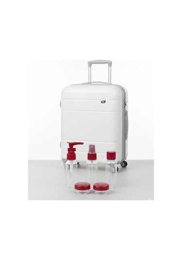 5 Li Seyahat Boy Kozmetik Şişe Seti 30 Ml Çantalı Organizer Çok Renkli
