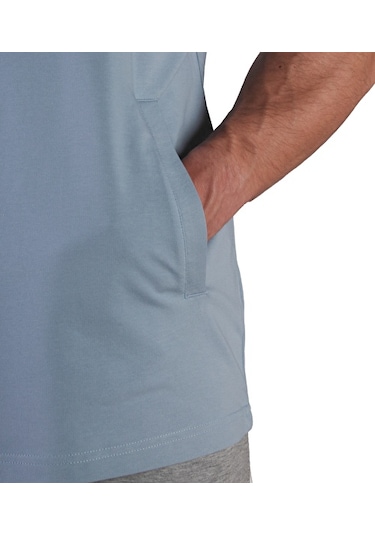Musclecloth Mc-x Kapüşonlu Kısa Kollu Sweatshirt Açık Mavi