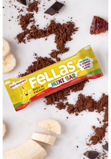 Fellas Muz ve Kakaolu Mini Kids Bar 12 x 28 G