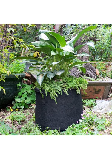 Neevoyu 5 Adet Siyah Doku Bitki Yetiştirme Çanta, Sebze Ve Çiçek Fide Yetiştirme, 25x25x30 Cm