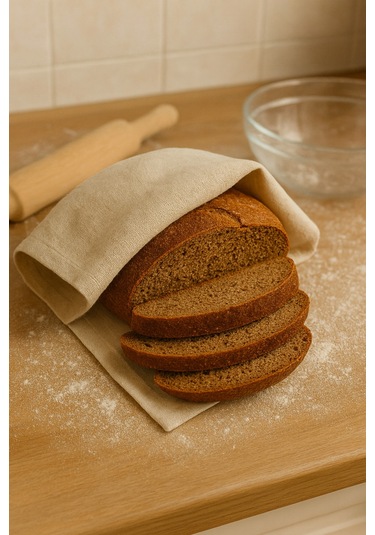 70x70 Hamur Mayalama Örtüsü Ham Bez Kumaştan, Nefes Alabilen Doğal Mutfak Örtüsü Bej