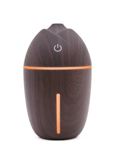 Kahverengi Ahşap Desenli Usb Nemlendirici - 7 Renkli Işık, Otomatik Kapanma, 200ml Tank, Ofis/ev/ulaşımda Kullanım