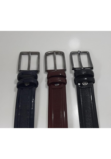 Fiyra 3991 Rugan Üst Sınıf Hakiki Deri Lazer İşlemeli Erkek Kemer Bordo