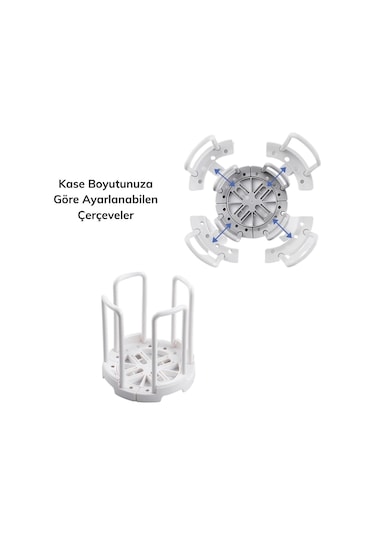 Tabak Bardak Kase Standı Bulaşık Kurutma Tutucu Mutfak Düzenleyici Organizatör 4172 Çok Renkli