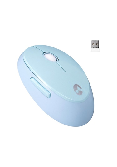 Everest Round Km-6282 Renkli Tuşlu Mavi Kablosuz Q Multimedia Klavye + Mouse Set Optik