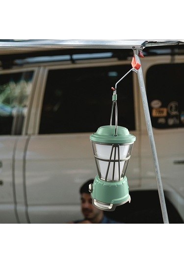 Geeksen Yeşil Dış Mekan Led Stüdyo Işığı - Şarj Edilebilir 2000mah Li-ion Batarya İle 6-140 Saat Süre, 5.5w Güç Yeşil